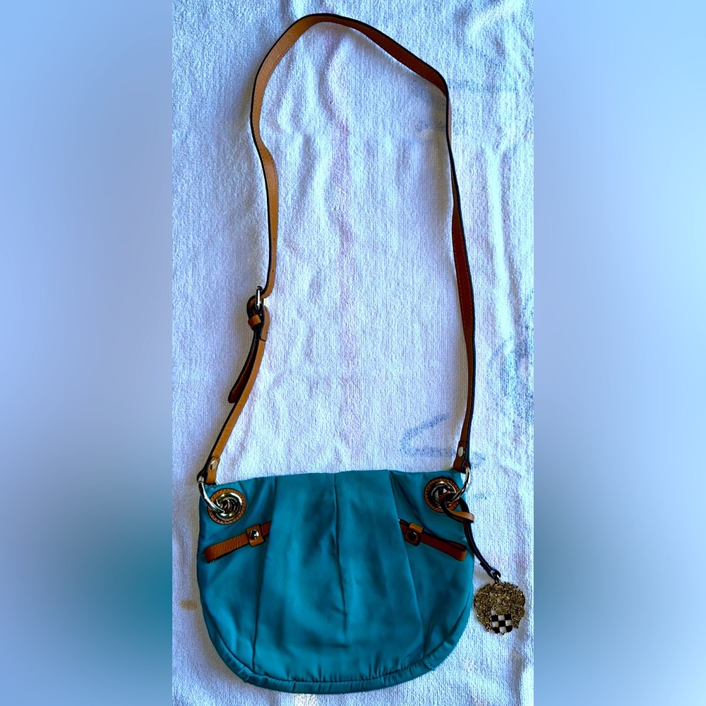 Vince Camuto Turquoise and Brown Crossbody purse - Picture 3 of 12